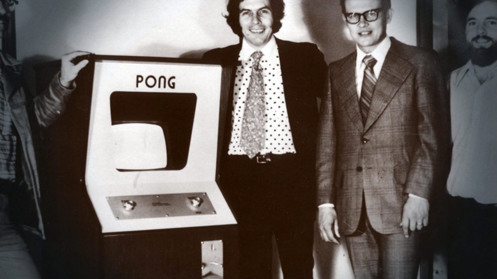 Pong video game with Al Alcorn and Nolan Bushnell