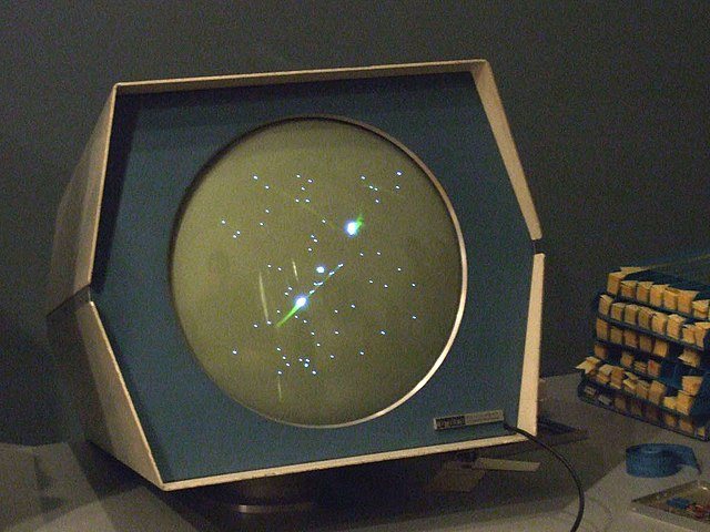 Spacewar - classic video game on an old PDP1