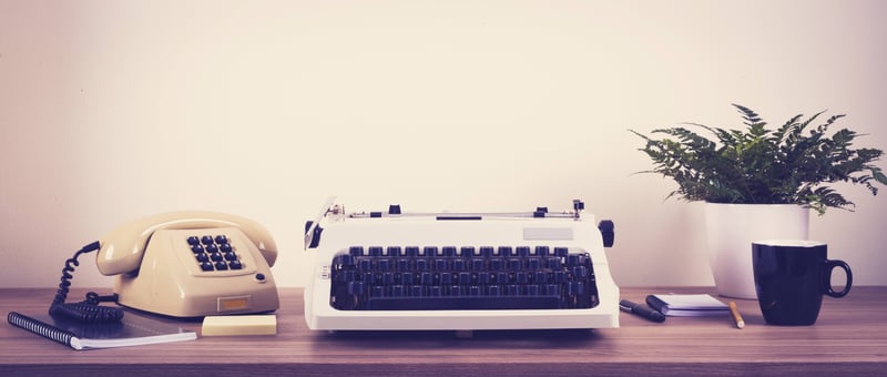 Old fashioned typewriter