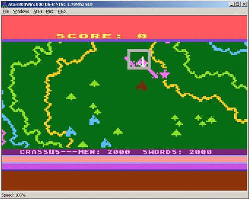 Chris Crawford's Legionnaire screenshot for Atari