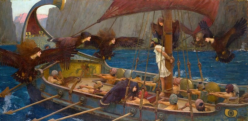 Ulysses tied to the mast