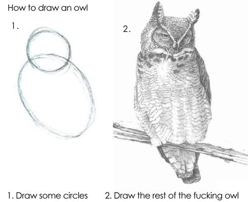 Draw the rest of the owl