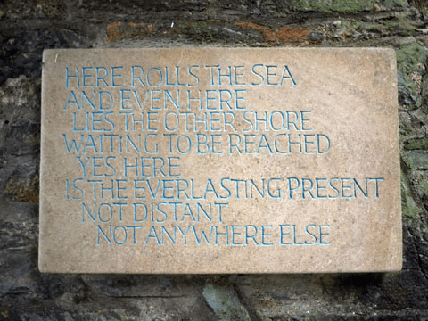Poem on a plaque at Dartington Hall