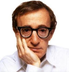 Woody Allen looking anxious