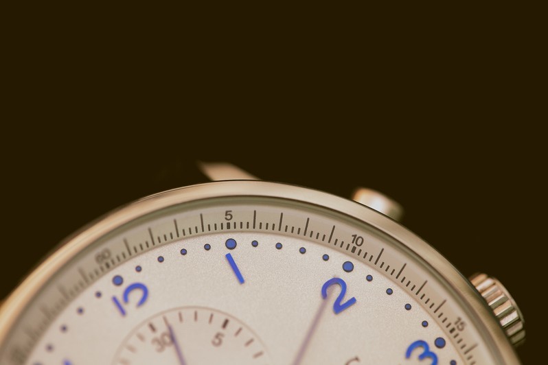 Close up of an elegant wristwatch