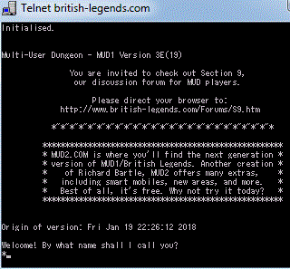 MUD played in Telnet